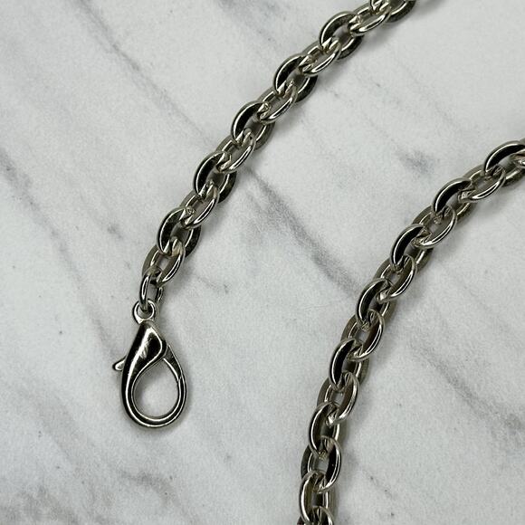 Minimalist Silver Chain Link Belt Y2K Simple Extra Small/Small (XS/S) ✨ - Picture 2 of 10
